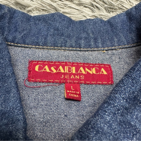 Casablanca Denim Button Front Vest Size Large - Picture 3 of 7